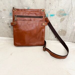 Patricia Nash Prizzi Brown Leather Crossbody Bag